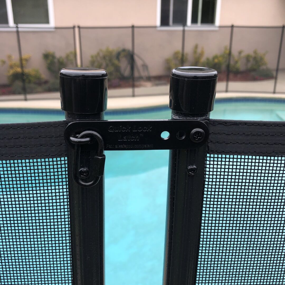 Quick Lock Latch Kit installed on Black fence Quick Lock Latch Kit installed on Black fence