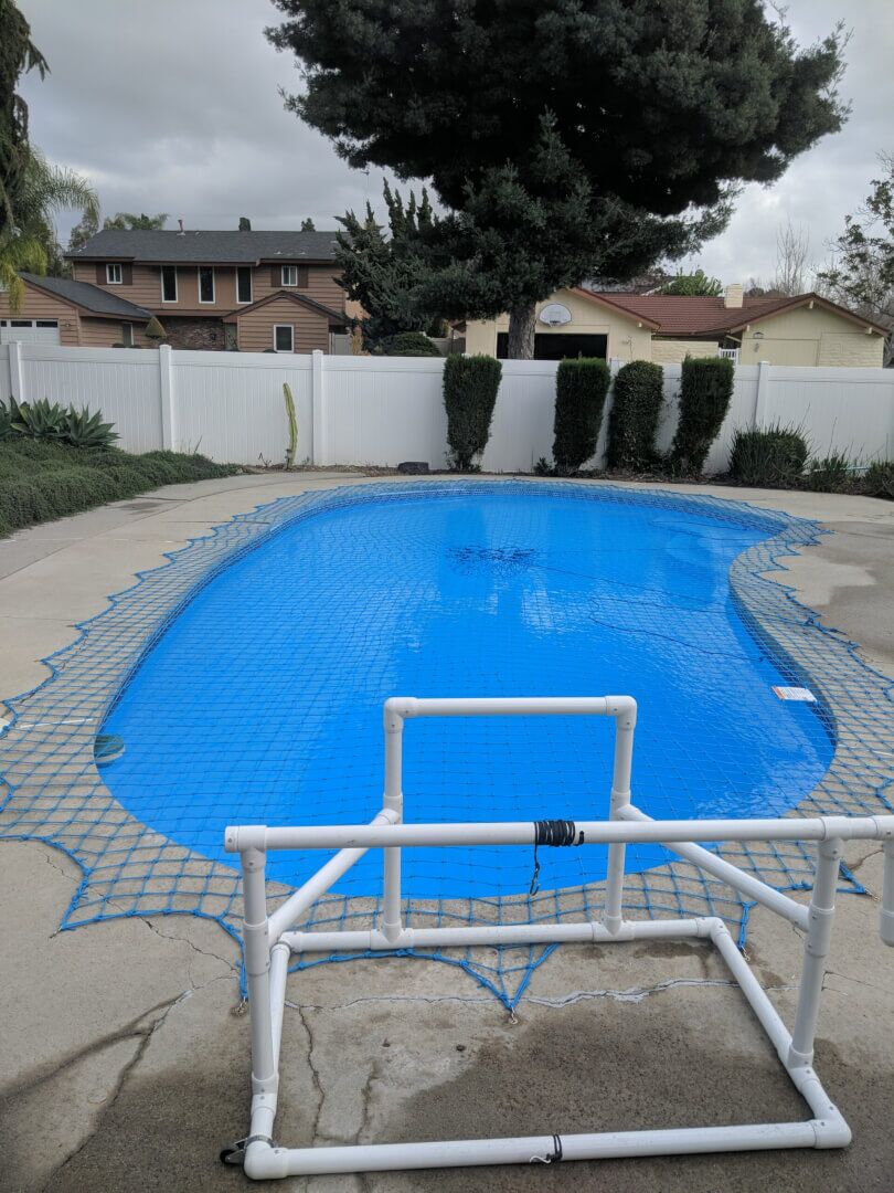 Net Blue with Roller Safety Net Storage Roller