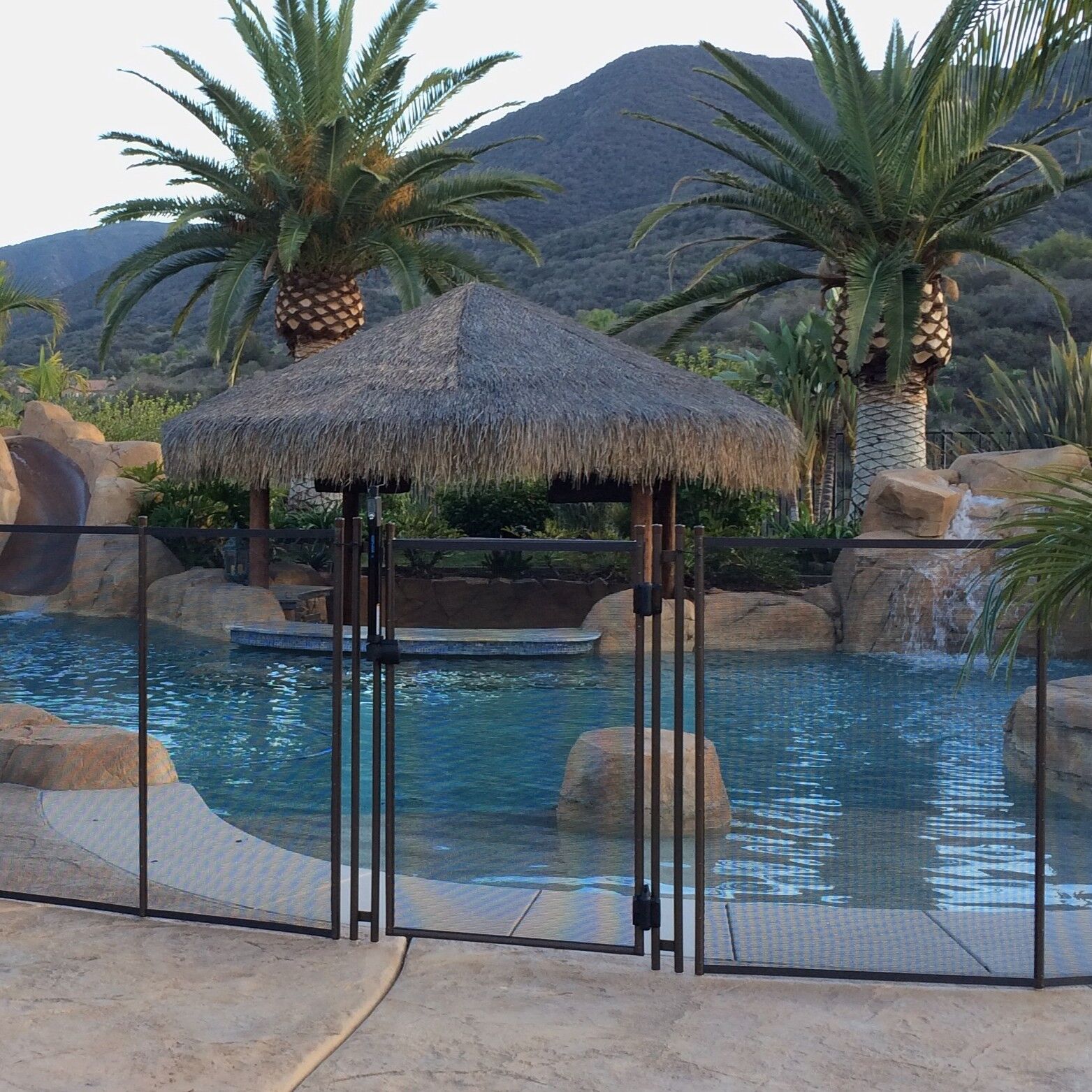 Pool Fence Installation Image (4) Pool Fence Installation Double Pole Gate Posts