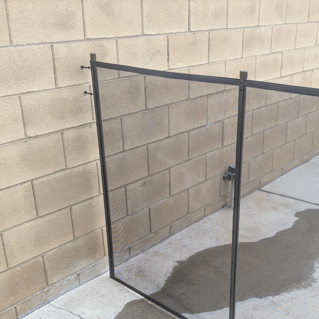 Wall Attachment Installed Pool Fence Wall Attachment Installation Using Black Components