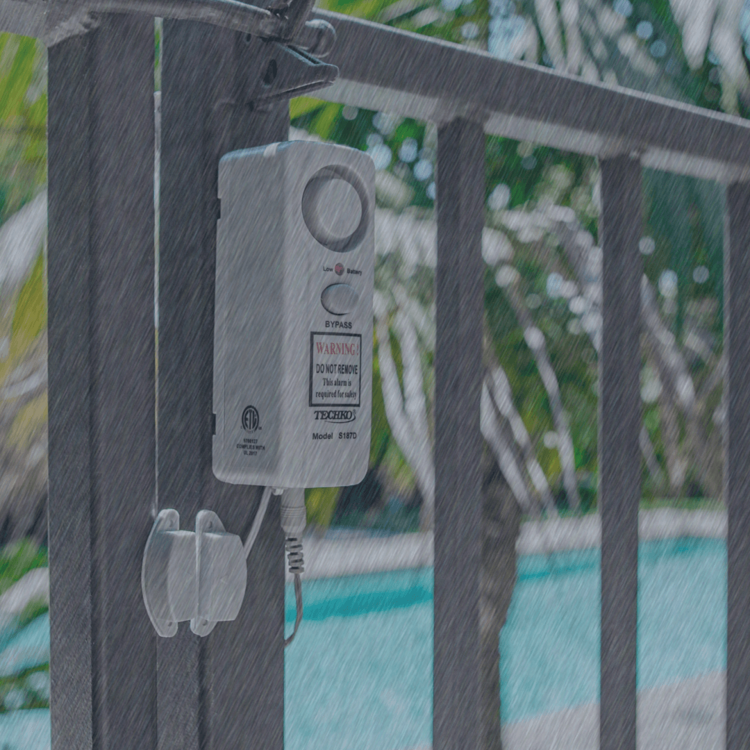 Techko Safe Pool Alarm | S187D Techko S187D Alarm installed on gate