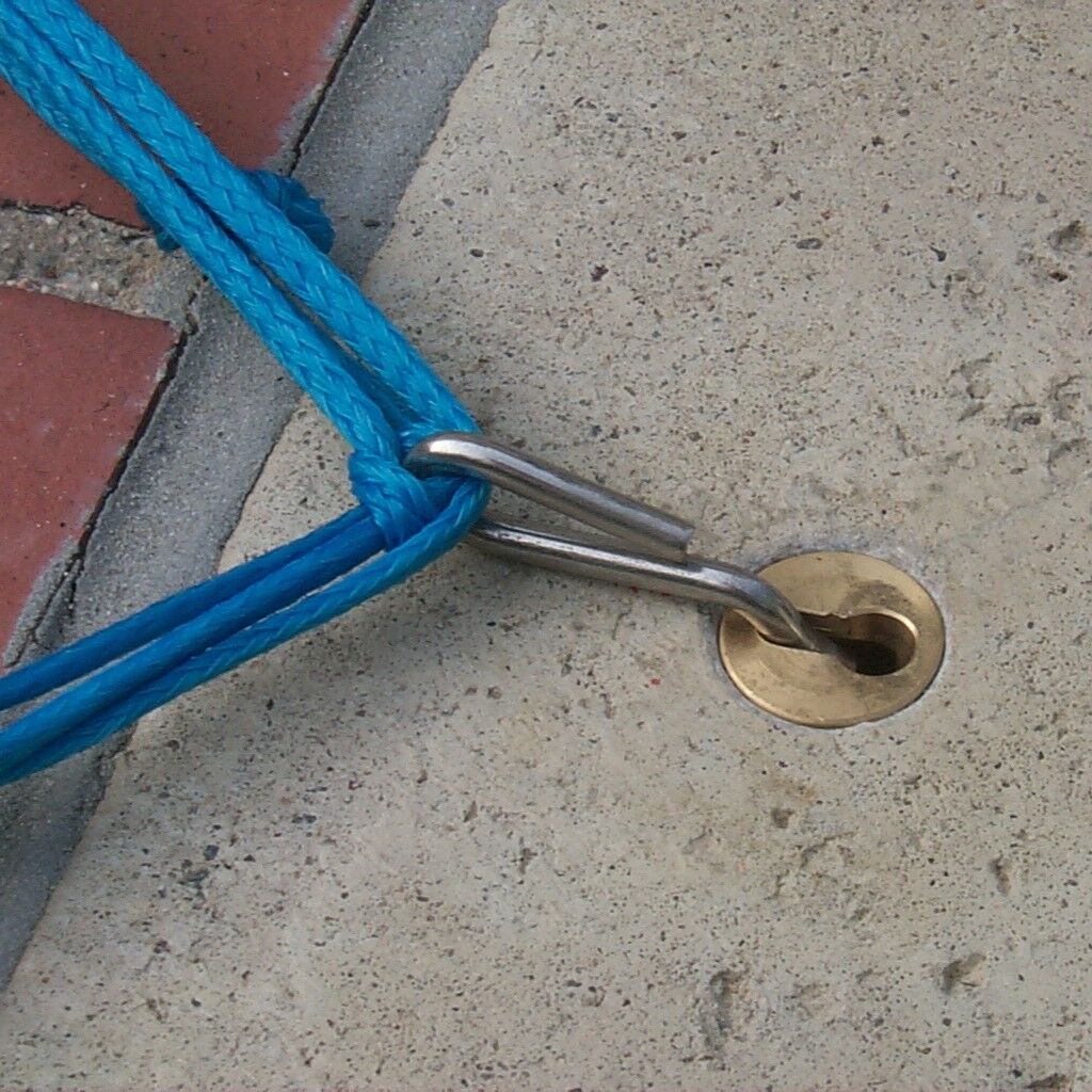 Safety Net Brass Keyhole Anchor and Conehad Clip Safety Net Brass Keyhole Anchor and Conehad Clip