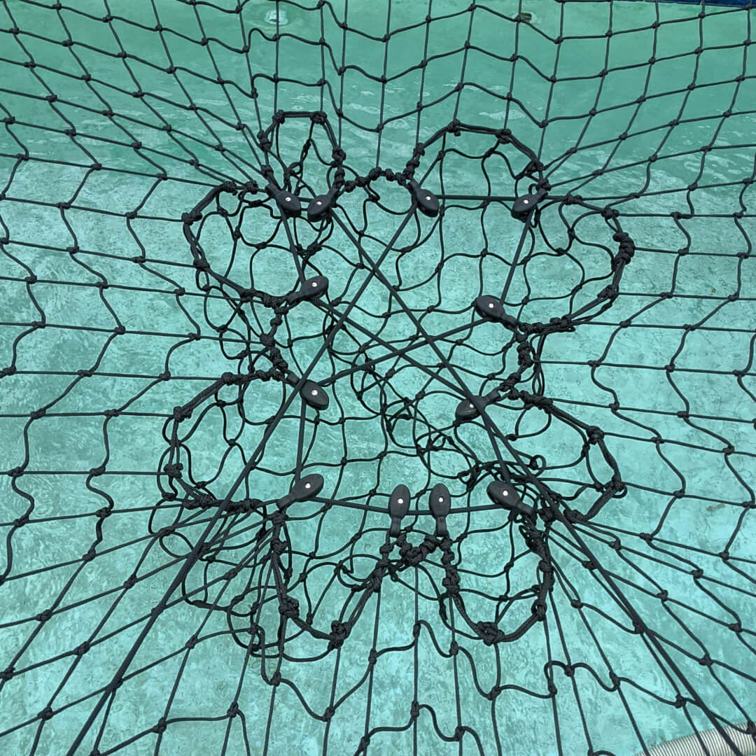 Black Pulley CTS system for net on pool Black Pulley CTS system for net on pool