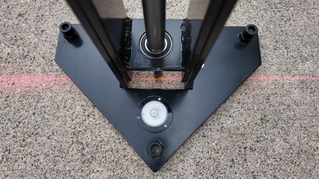 Hammer Drill Guide showing level Hammer Drill Guide showing level