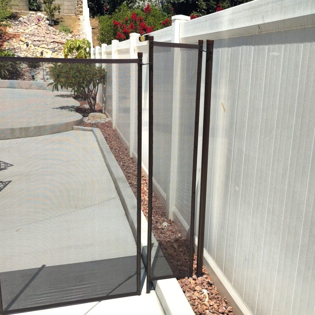 Step Pole with Round Terminating Post Step Poles for Pool Fence installation on raised steps with Round Terminating Post