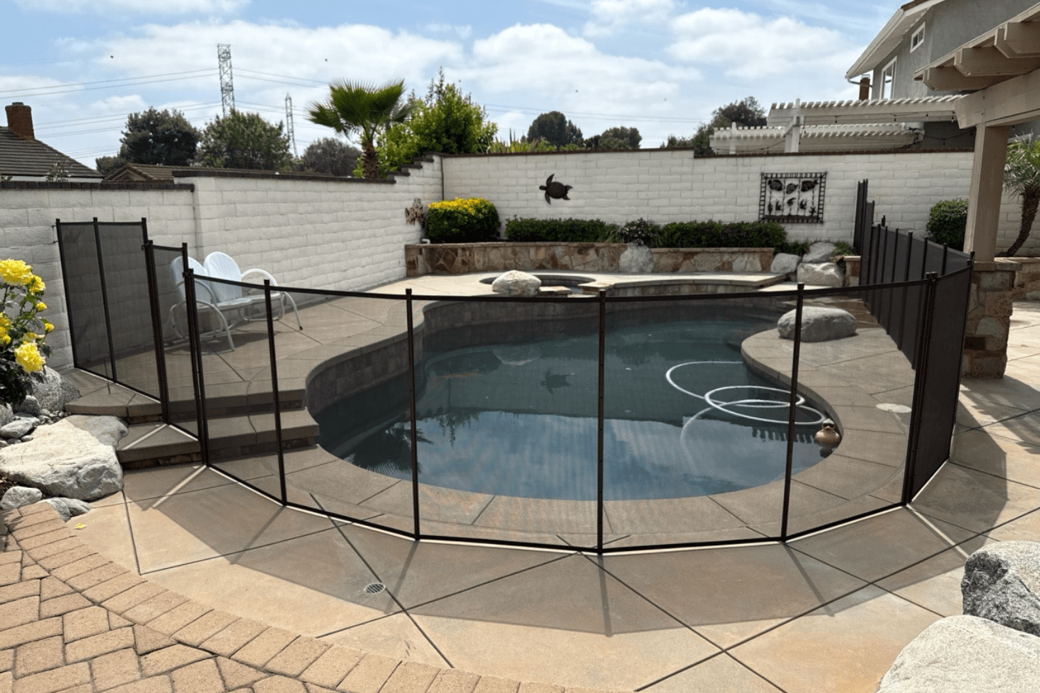 irregular shaped pool fence black pool fence around irregular shaped pool