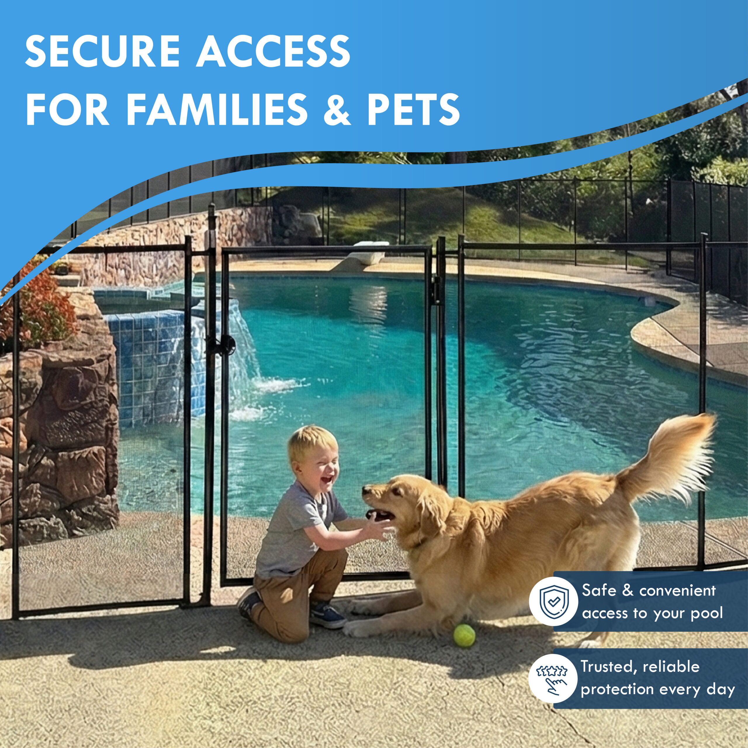 Pool Fence Gate Kit 4-Foot-08 Pool Fence Gate Kit Secure Access for Families and Pets