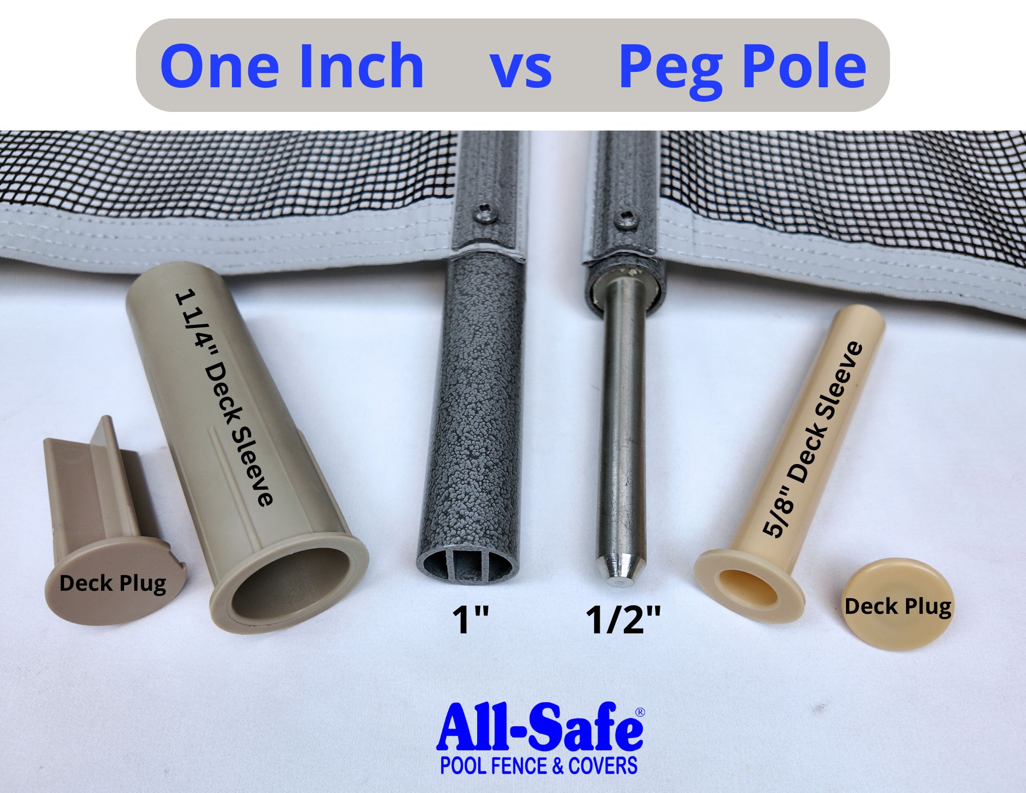 One Inch Pole vs Peg Pole One Inch Pole vs Peg Pole Visual Differences