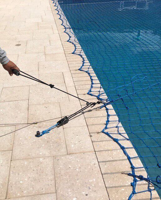 EZ-Ratchet EZ-Ratched in use on pool net