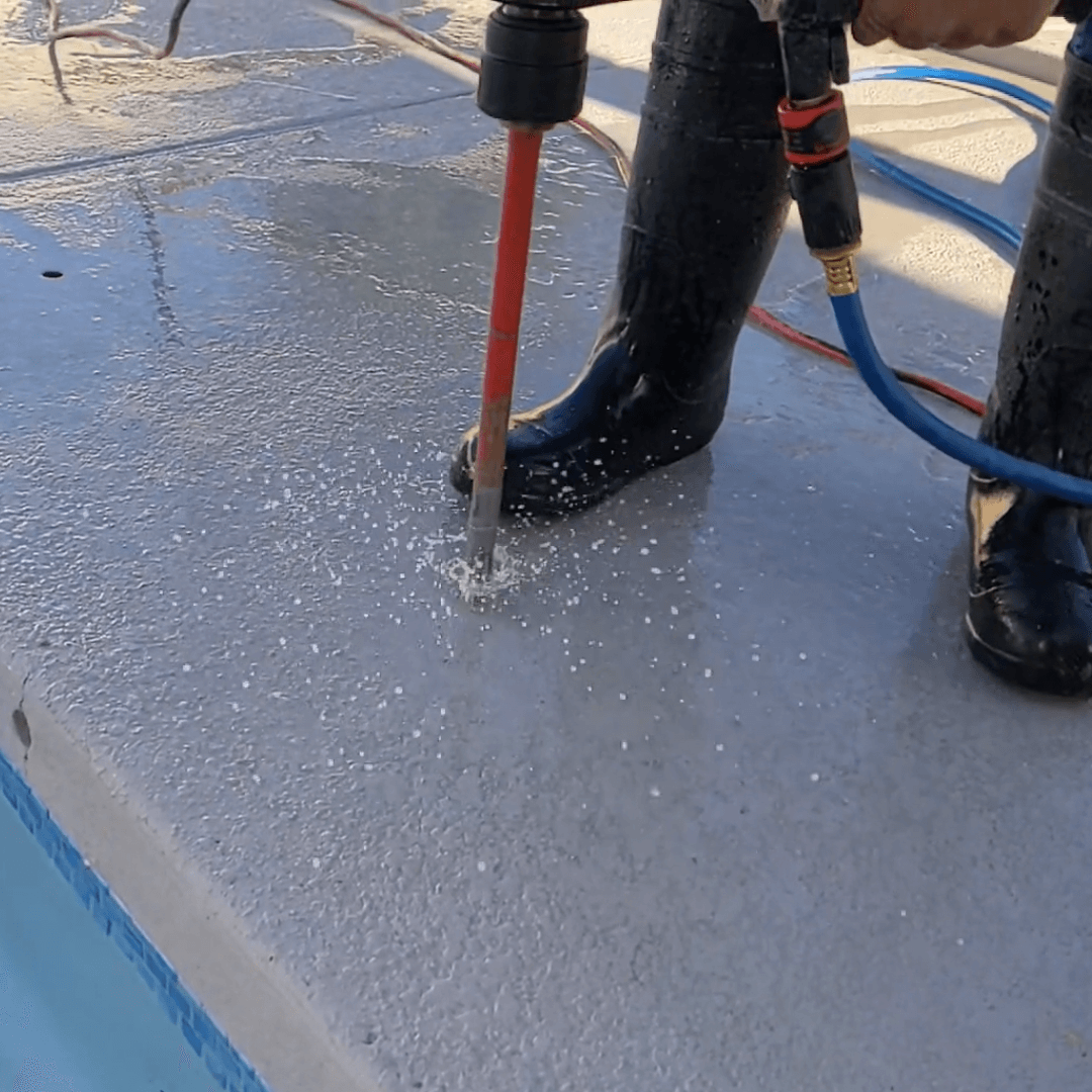 Hilti Core Bit in Use on Wet Drill Hilti Core Bit in Use on Wet Drill