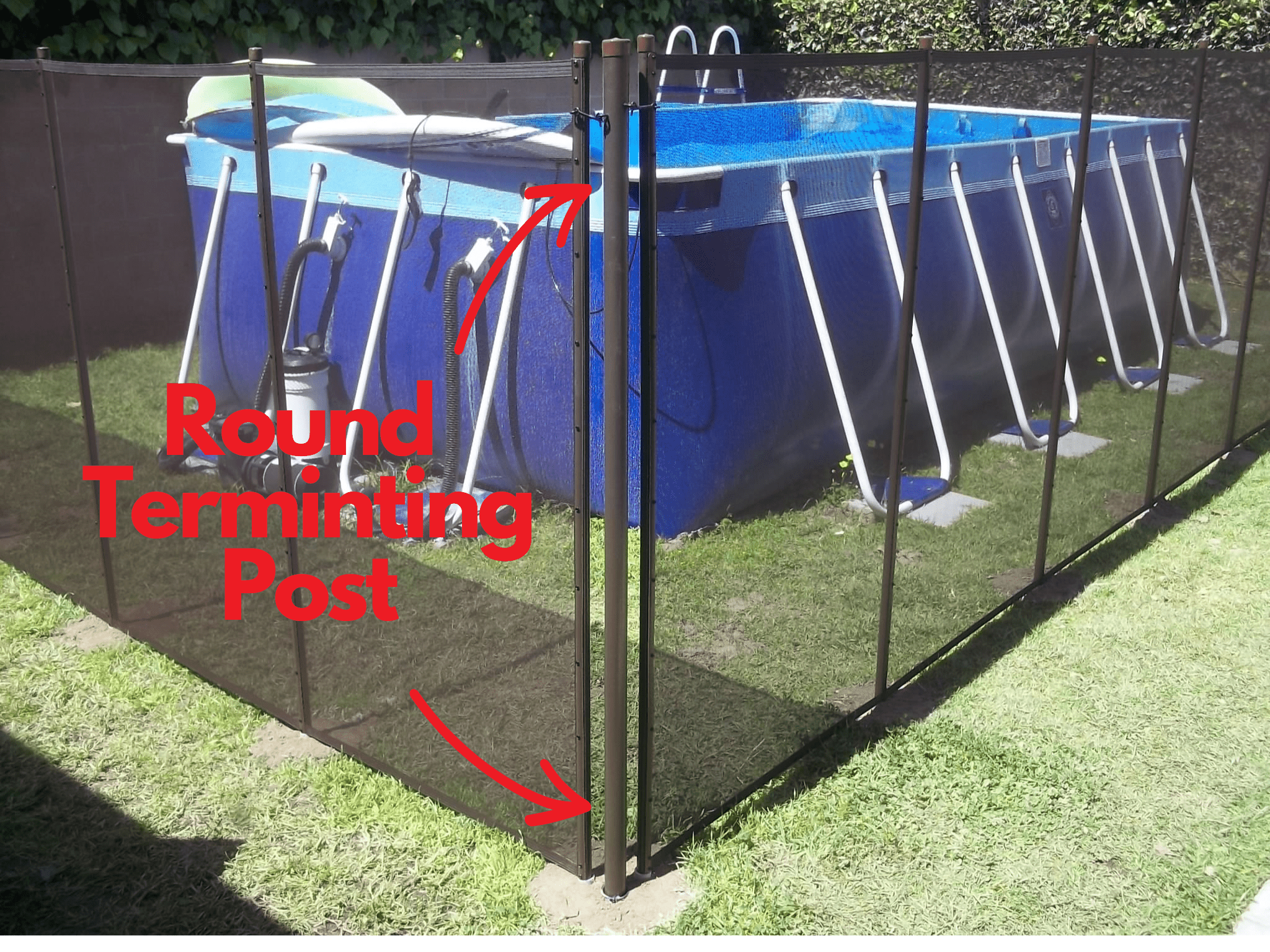 Round Terminating Post Pool Fence Round Terminating Post