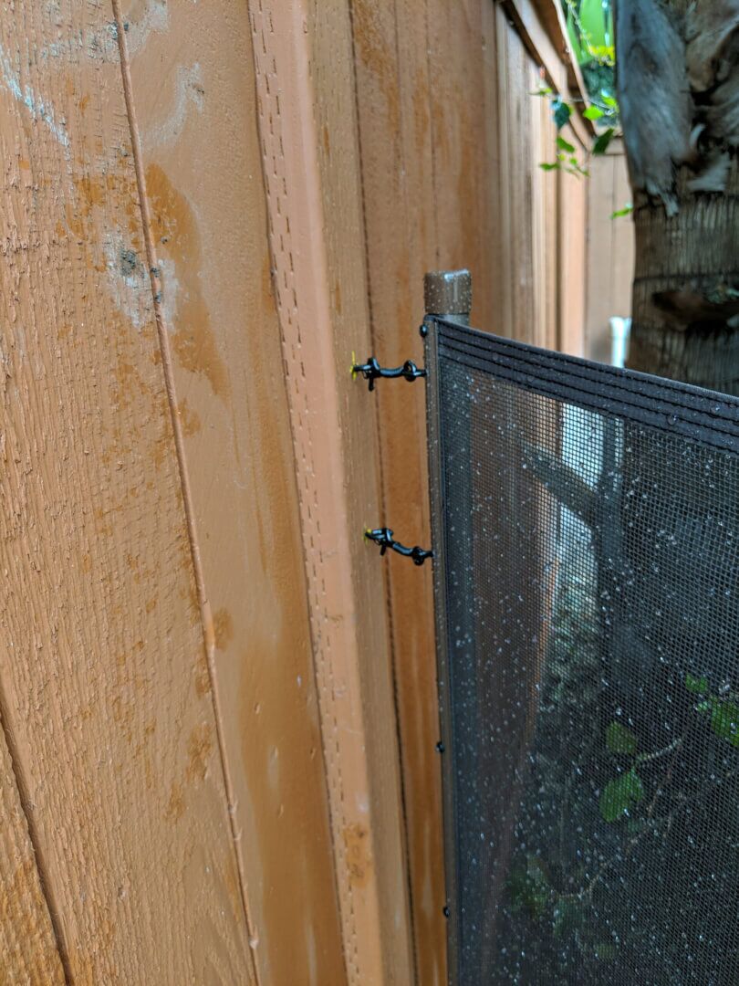 Wall Attachment Example (13) Wall Attachment to wood fence Installation Example