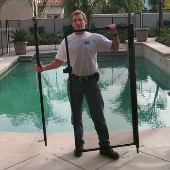 Pool Fence Self-Closing Gate Kit is fully removable Pool Fence Self-Closing Gate Kit is fully removable